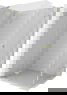 Mexen Lunar Duo dušo kabina atidaroma kairė 100 x 70 cm, skaidri, šveistas auksas - 834-100L-070P-55-00