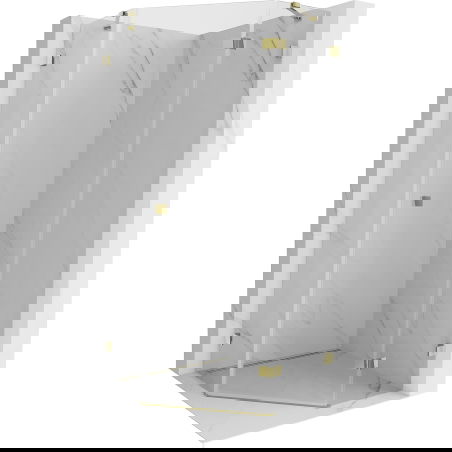 Mexen Lunar penkiakampė dešinės atveriamos dušo kabina 80 x 80 cm, permatoma, auksinė - 831-080P-080L-50-00-P