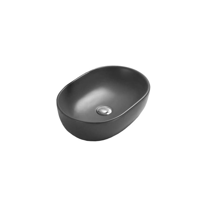 Mexen Viki praustuvė ant countertop 48 x 35 cm, tamsiai pilka matinė - 21054871