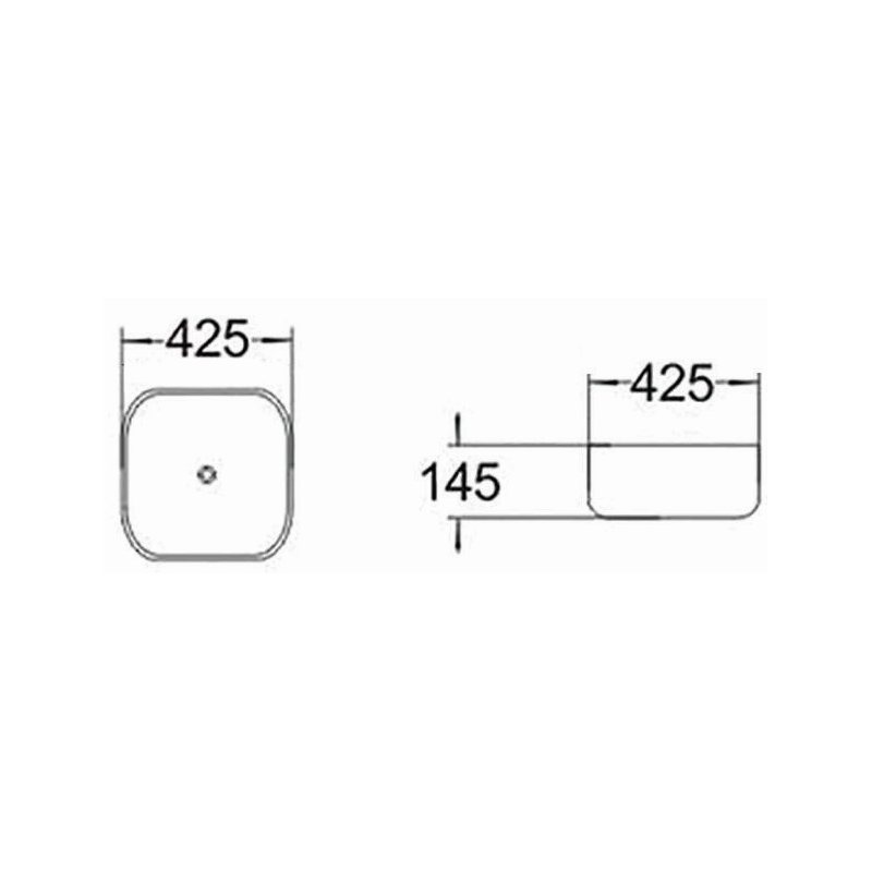 Mexen Vera stalviršio praustuvas 42 x 42 cm, baltas - 21074100
