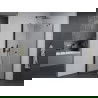 Mexen Pretoria pakreipiama dušo kabina 70 x 70 cm, Skaidrus, Juoda - 852-070-070-70-00