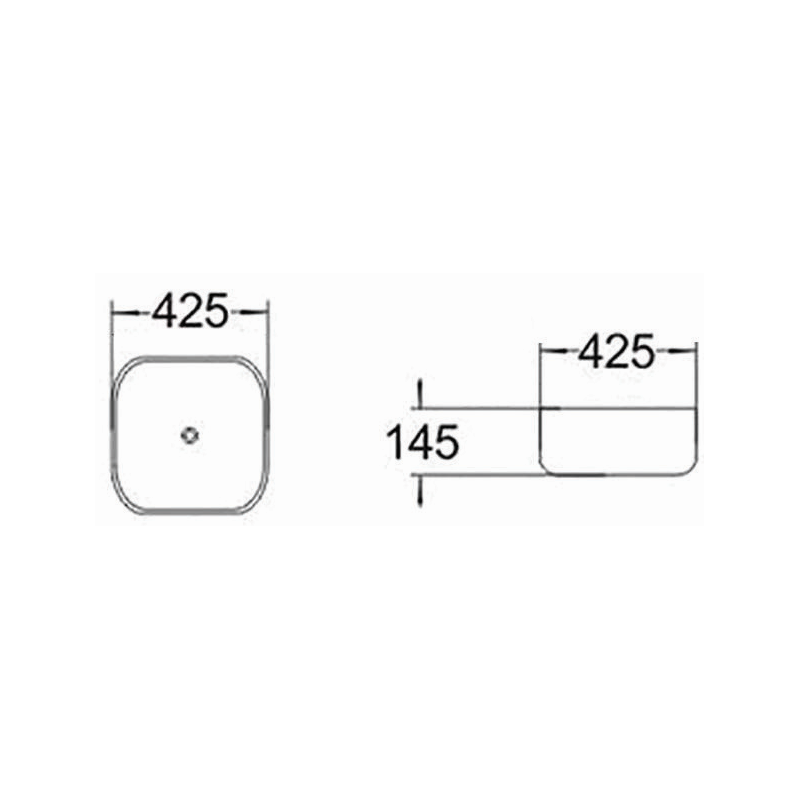 Mexen Vera stalviršinis praustuvas 42 x 42 cm, auksinis/juodas - 21074177