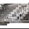 Mexen Lunar L Duo atveriamas dušo kabina 80 x 75 cm, skaidrus, baltas - 834L-080L-075P-20-00