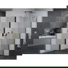 Mexen Pretoria pakreipiama dušo kabina 90 x 90 cm, Skaidrus, Juoda - 852-090-090-70-00