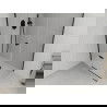 Mexen Roma pakreipiama dušo kabina 120 x 70 cm, Skaidrus, Juoda + dušo padėklas Flat, Balta - 854-120-070-70-00-4010B