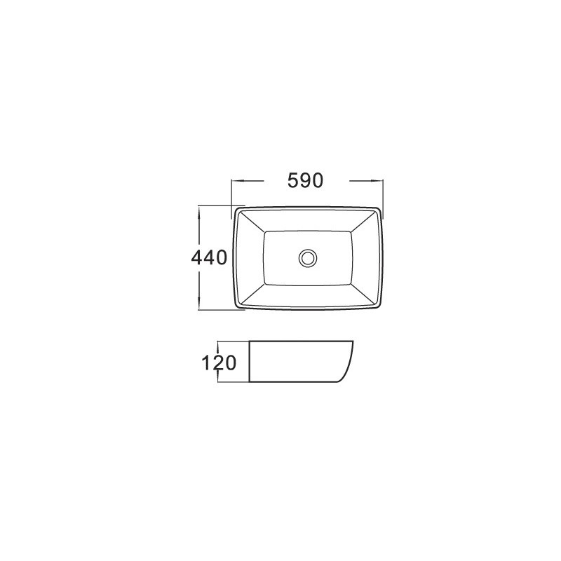 Mexen Ana stalviršio kriauklė 59 x 44 cm, balta - 21095900