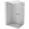 Mexen Lunar Duo atsidaromas dušo kabinas 115 x 95 cm, permatomas, rožinis auksas - 834-115L-095P-60-00