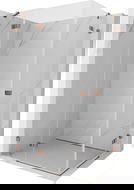 Mexen Lunar Duo kairioji dušo kabina su užveriamomis durimis, 120 x 95 cm, skaidri, rožinio aukso - 834-120L-095P-60-00