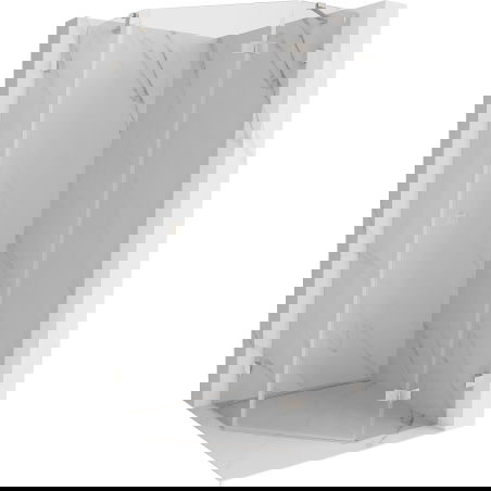 Mexen Lunar penkiakampė dešinioji dušo kabina 80 x 80 cm, skaidri, šlifuotas nikelis - 831-080P-080L-97-00-P