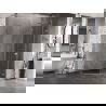 Mexen Lunar penkiakampė dešinioji dušo kabina 100 x 90 cm, permatoma, šlifuotas nikelis - 831-100P-090L-97-00-P