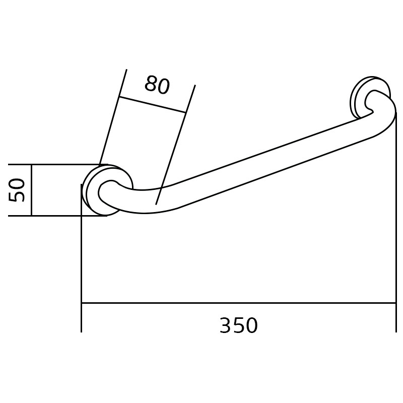 Mexen sieninė rankena 35 cm, chromas - 70101630-00