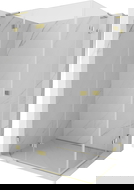 Mexen Lunar L Duo kairandama duris kairė 90 x 70 cm, skaidri, auksinė - 834L-090L-070P-50-00