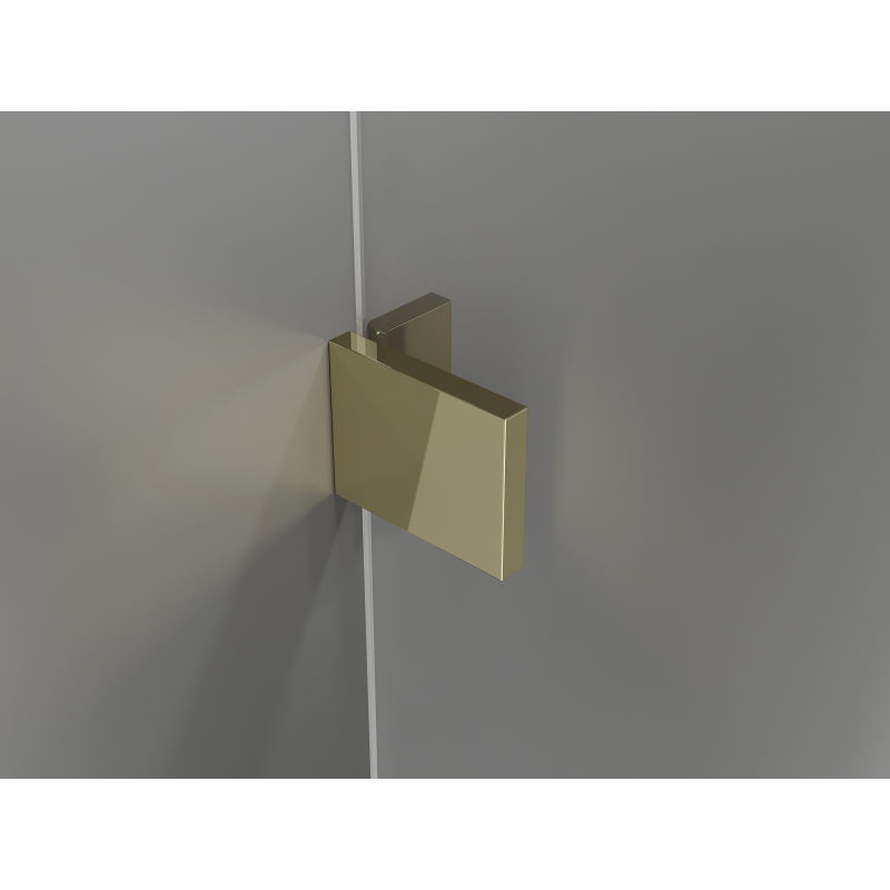 Mexen Lunar L Duo kairandama duris kairė 90 x 70 cm, skaidri, auksinė - 834L-090L-070P-50-00