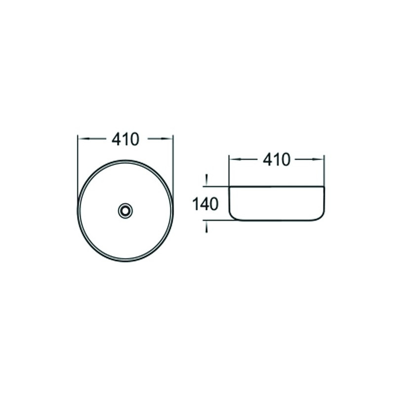 Mexen Tina praustuvo stalviršis 41x 41 cm, baltas - 21144100