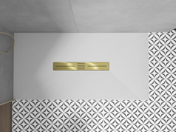 Mexen Toro dušų padėklų maskuotė 100-120 cm, auksinė - 43910050