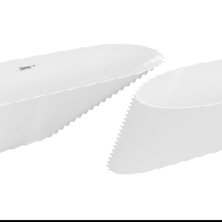 Mexen Luna Slim laisvai pastatoma vonia 170 x 75 cm, balta, chromuotas persipylimas - 52041707500-01