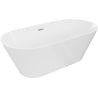 Mexen Luna Slim laisvai pastatoma vonia 170 x 75 cm, balta, chromuotas perpylimas - 52041707500-01