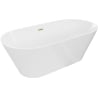Mexen Luna Slim laisvai stovinti vonia 170 x 75 cm, balta, perpildymas auksinis šlifuotas - 52041707500-55