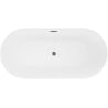 Mexen Luna Slim laisvai stovinti vonia 170 x 75 cm, balta, perpilti gun gray šlifuotas - 52041707500-66