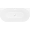 Mexen Oval Slim laisvai pastatoma vonia prie sienos 170 x 80 cm, balta, chromuota perpylimo anga - 52661708000-01