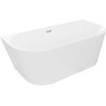 Mexen Oval Slim laisvai pastatoma vonia prie sienos 170 x 80 cm, balta, chromuota perpylimo anga - 52661708000-01