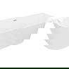 Mexen Oval Slim laisvai stovinti prie sienos vonia 170 x 80 cm, balta, chrominis persipylimas - 52661708000-01