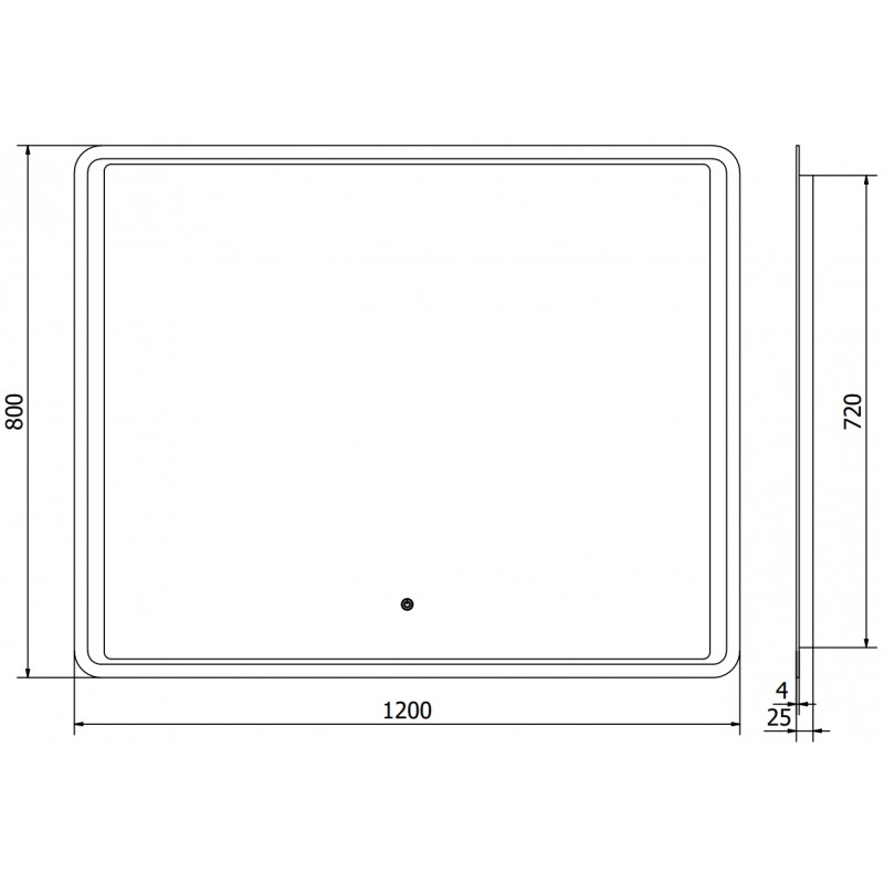 Mexen Zusa apšviestas vonios veidrodis 120 x 80 cm, LED 6000K, antifog - 9808-120-080-611-00