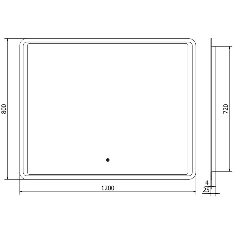 Mexen Zusa veidrodinis vonios kambarys su apšvietimu 120 x 80 cm, LED 6000K, nuo rasojimo - 9808-120-080-611-00