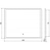 Mexen Zusa apšviestas vonios veidrodis 120 x 80 cm, LED 6000K, apsauga nuo garų - 9808-120-080-611-00