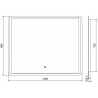 Mexen Zusa veidrodinis vonios kambarys su apšvietimu 120 x 80 cm, LED 6000K, nuo rasojimo - 9808-120-080-611-00