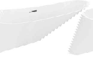 Mexen Dora laisvai pastatoma vonia 150 x 75 cm, balta, perpildymo angos pilkas šlifuotas - 52071507500-66