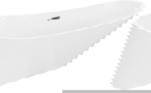 Mexen Dora laisvai pastatoma vonia 150 x 75 cm, balta, upėtakis gun metal - 52071507500-95