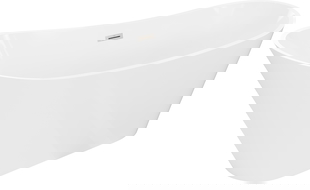 Mexen Dora laisvai pastatoma vonia 150 x 75 cm, balta, perteklius šepečiuotas nikelis - 52071507500-97