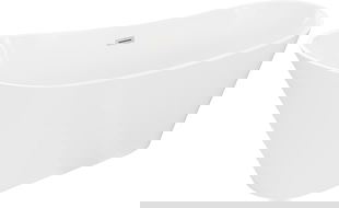 Mexen Dora laisvai stovinti vonia 150 x 75 cm, balta, matinis nikeliuotas persipylimas - 52071507500-97