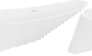 Mexen Dora laisvai pastatoma vonia 150 x 75 cm, balta, baltas perpylimas - 52071507500-20