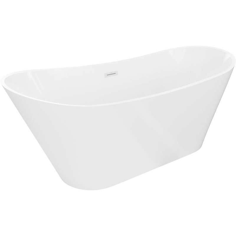 Mexen Dora laisvai pastatoma vonia 160 x 75 cm, balta, baltas persipylimas - 52071607500-20