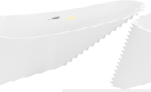 Mexen Dora laisvai pastatoma vonia 160 x 75 cm, balta, perpildymo anga aukso spalvos matinė - 52071607500-55