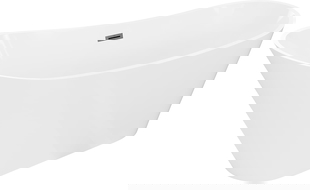 Mexen Dora laisvai pastatoma vonia 160 x 75 cm, balta, gun gray šlifuotas perteklius - 52071607500-66