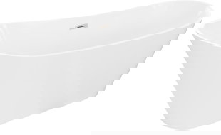 Mexen Dora laisvai stovinti vonia 160 x 75 cm, balta, šlifuoto nikelio perpylimas - 52071607500-97