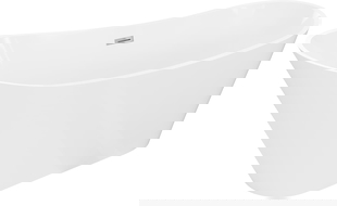 Mexen Dora laisvai stovinti vonia 170 x 75 cm, balta, chrominė perpildymo sistema - 52071707500-01