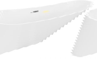 Mexen Dora laisvai stovinti vonia 170 x 75 cm, balta, perpylimas auksinis - 52071707500-50