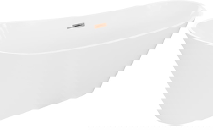 Mexen Dora laisvai pastatoma vonia 170 x 75 cm, balta, perpylimo anga rožinio aukso spalvos - 52071707500-60