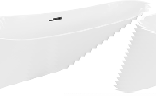 Mexen Dora laisvai stovinti vonia 170 x 75 cm, balta, juodas persipylimas - 52071707500-70