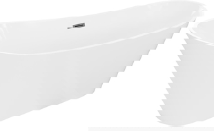 Mexen Dora laisvai stovinti vonia 170 x 75 cm, balta, persipylimas gun metal - 52071707500-95