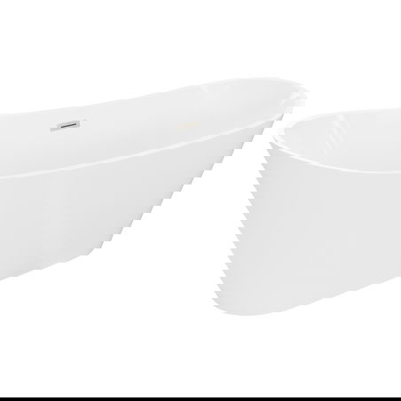 Mexen Dora laisvai pastatoma vonia 170 x 75 cm, balta, šlifuoto nikelio perpylimas - 52071707500-97