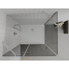 Mexen Roma varstoma dušo kabina 100 x 70 cm, grafitas, chromas + plokščias padėklas, baltas - 854-100-070-01-40-4010