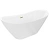 Mexen Lotos laisvai stovinti vonia 140 x 75 cm, balta, perteklius auksinis - 52051407700-50