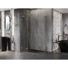 Mexen Lunar L Duo atveriamas dušo kabinas 105 x 75 cm, permatomas, šlifuotas auksas - 834L-105L-075P-55-00