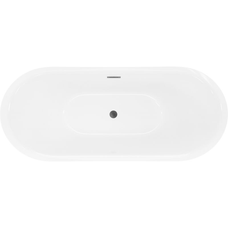 Mexen Lotos laisvai pastatoma vonia 140 x 75 cm, balta, perpylimas gun metal - 52051407700-95