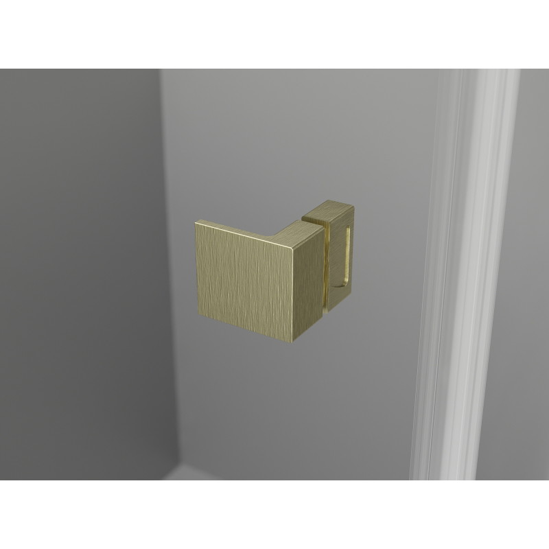 Mexen Lunar L Dvivietis dušo kabina su kairiąja durimis 105 x 90 cm, permatoma, šlifuoto aukso spalvos - 834L-105L-090P-55-00